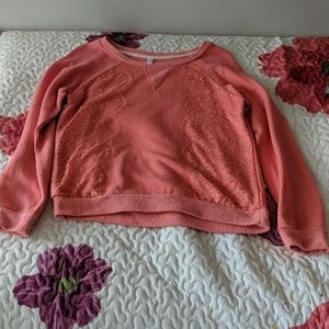 Orange lace sweater